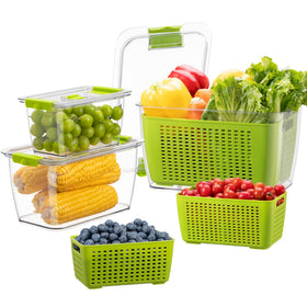 LUXEAR Fresh Container 18-cup for organized fridge storage and longer freshness