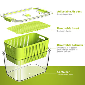 LUXEAR Fresh Container 6-8-cup for mid-size produce and meals