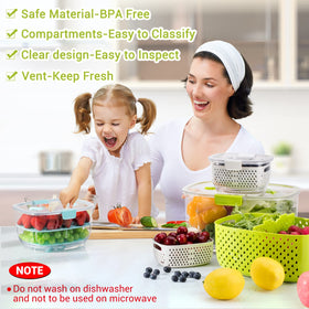 LUXEAR partitioned salad container keeping items separated to prevent sogginess