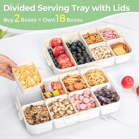 LUXEAR Snackle Box with four-side clips for leakproof lunch and picnics.