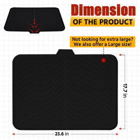Luxet dish drying mat with diagonal ridges speeds air drying
