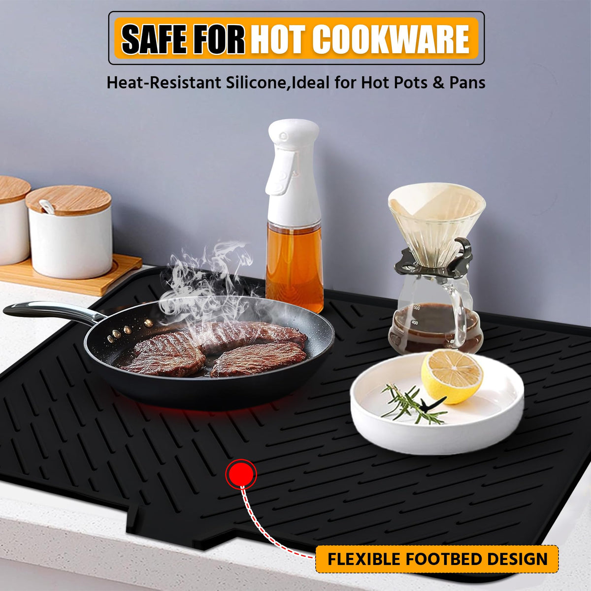 Luxet silicone drying tray doubles as a protective work surface