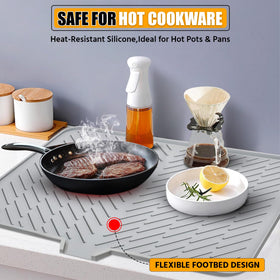 Luxet silicone drying mat is easy to clean and hygienic after use.