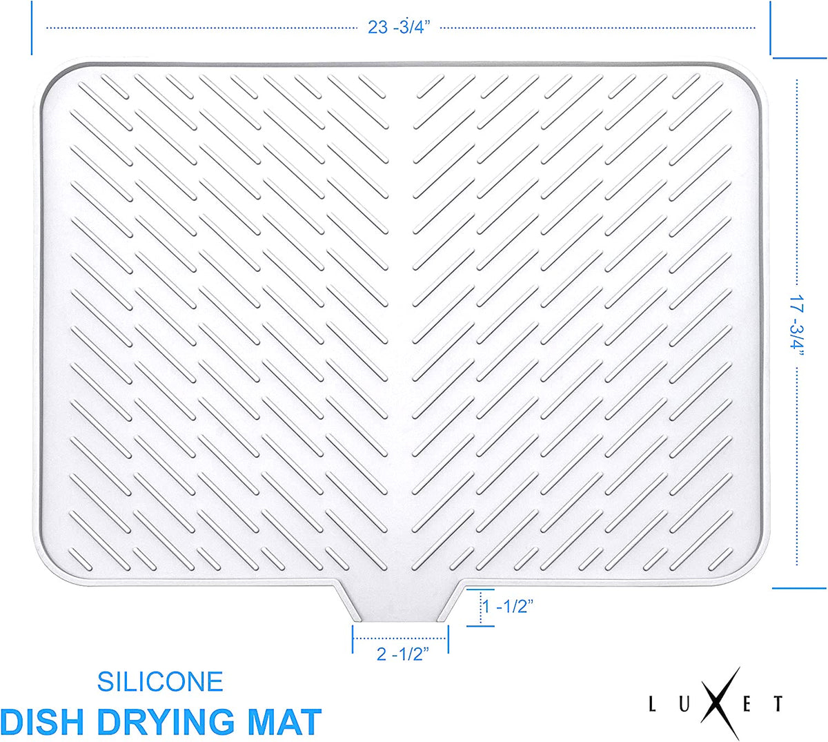 Luxet silicone mat is heat-resistant, protecting counters during hot dish handling.