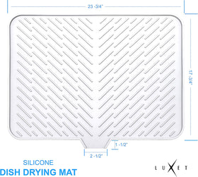 Luxet silicone mat is heat-resistant, protecting counters during hot dish handling.