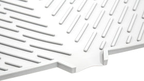 Luxet dish drying mat features ridge design to boost airflow and drying speed.