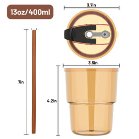 Luxfuel close-up of amber tumbler with lid highlighting easy-to-clean design