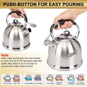 LUXGRACE one-hand-trigger-tea-pot enables easy-pour with one hand.