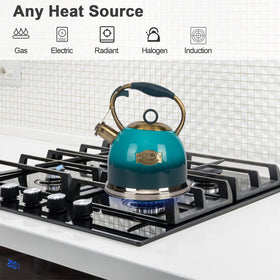 LUXGRACE tea kettle lid and whistle design provides fast, audible boiling alerts.