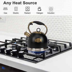 LUXGRACE tea kettle 5-layer bottom delivers even heating and lasting performance.