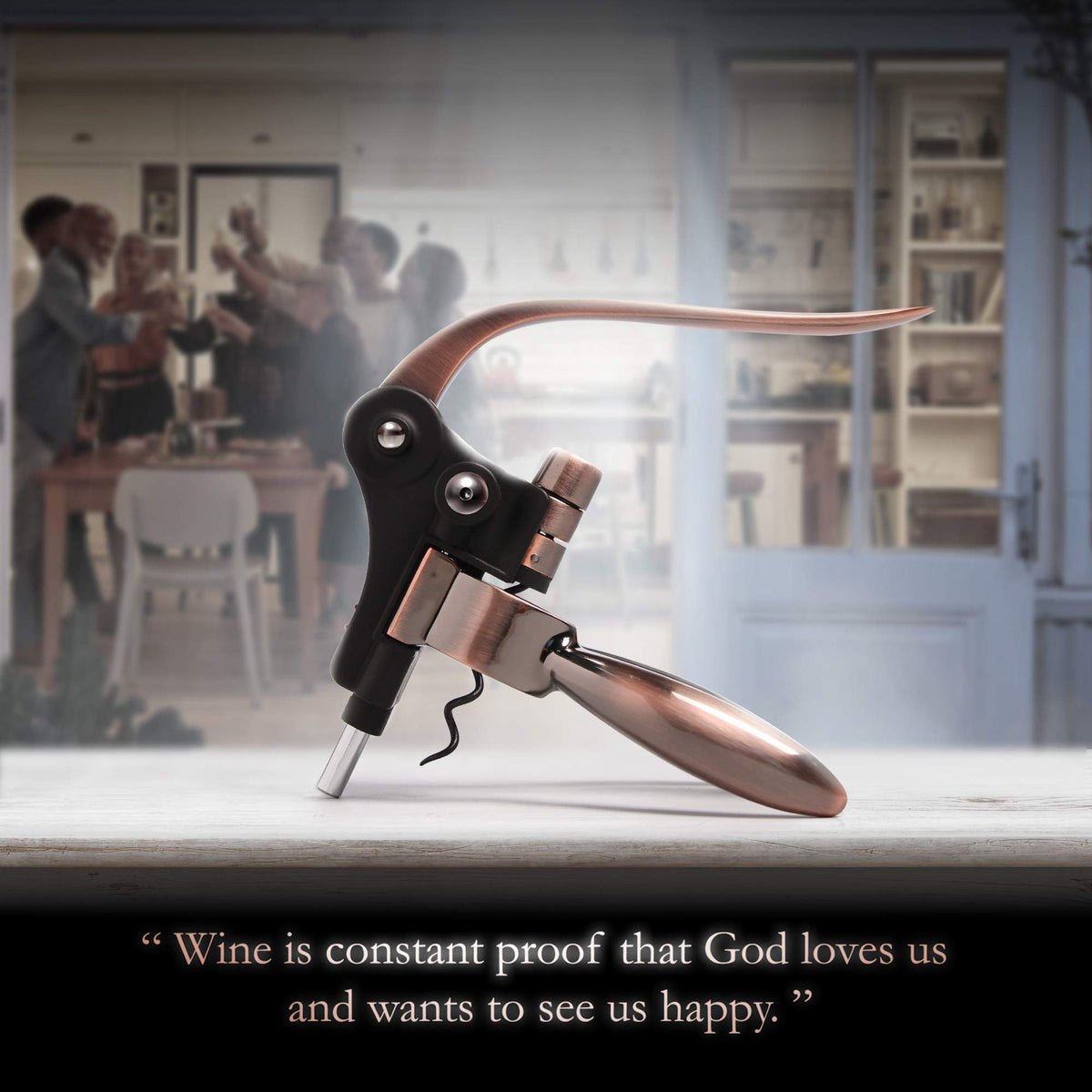 Luxiluxy corkscrew-handle highlighting comfortable grip for easy removal.
