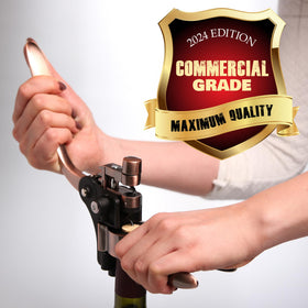 Luxiluxy corkscrew-stand displayed on a counter for quick serving.