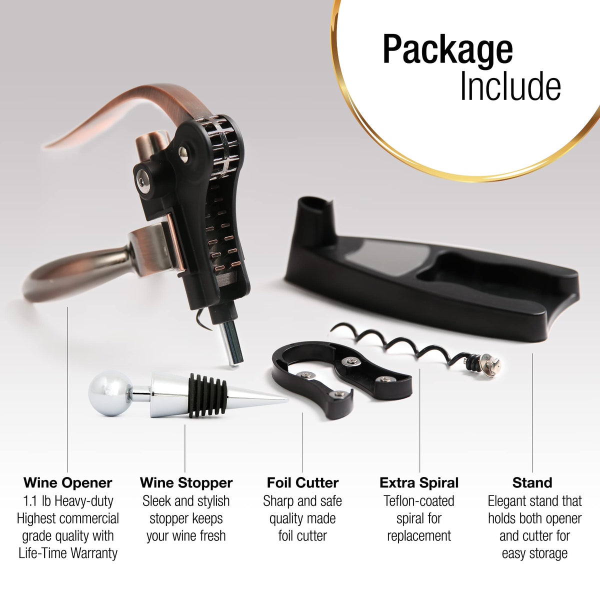Luxiluxy wine stopper preserving aroma after pouring and storage.