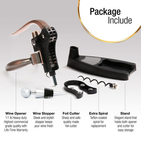 Luxiluxy wine stopper preserving aroma after pouring and storage.
