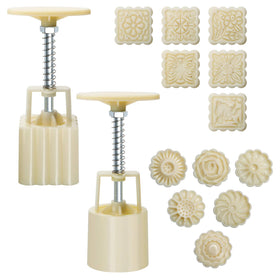 Luxiv Moon Cake Mould round flower pattern for quick decorative 50g mooncakes
