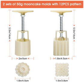 Luxiv Moon Cake Mould square pattern with grass and rabbit designs for playful treats