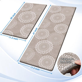 LuxStep anti-slip khaki 17x30 mat stays in place while cooking.