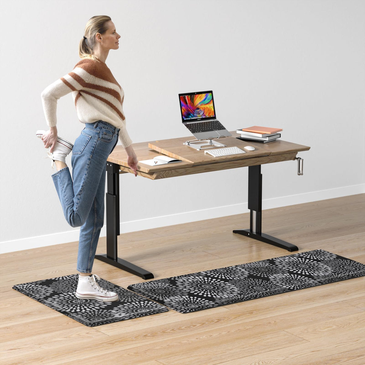 LuxStep kitchen mat black-aesthetic complements any kitchen decor.