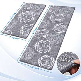 LuxStep kitchen mats waterproof-stain-resistant surface easy to clean with damp wipes.