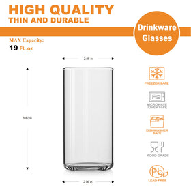 LUXU clear tall glass for elegant home bar presentations.