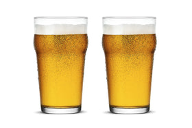 LUXU Pint Glasses 20oz pour height enhances aroma for craft beers.