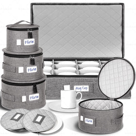 Luxula china storage box top view, space-saving stackable design.
