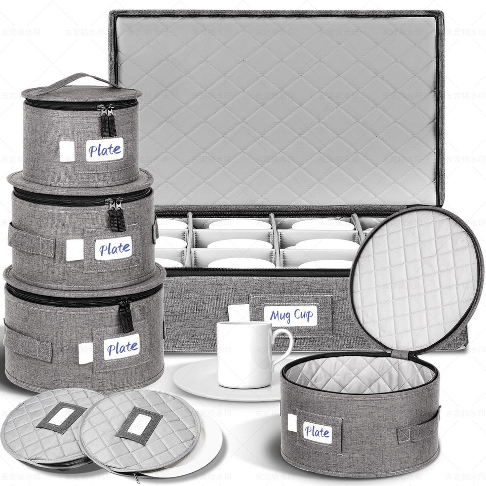 Luxula china storage box top view, space-saving stackable design.