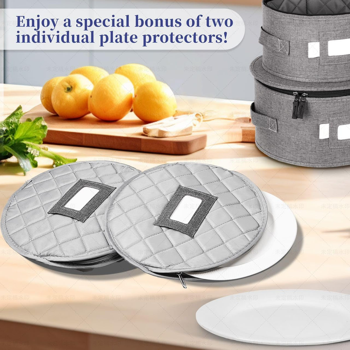 Luxula microfiber cloth included to keep china clean and shiny.