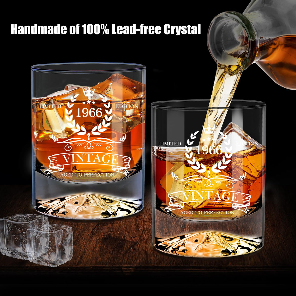 Luxulish 12oz vintage whiskey glass ready for savoring bourbon or scotch