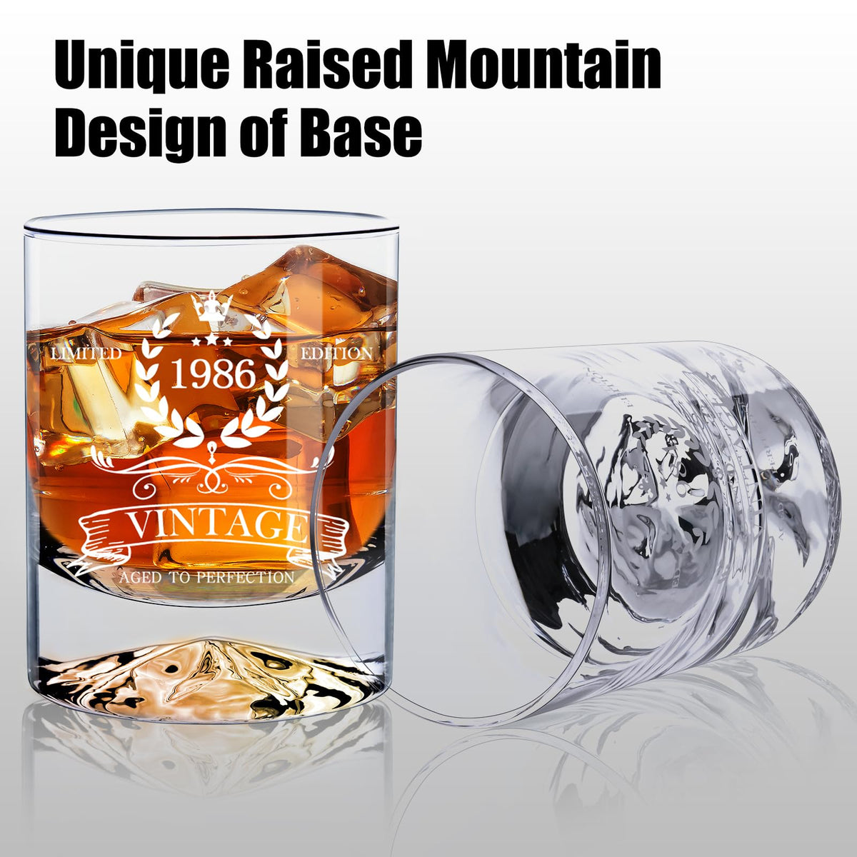 Luxulish engraved 12oz vintage glass elevates toasts with clear craftsmanship.