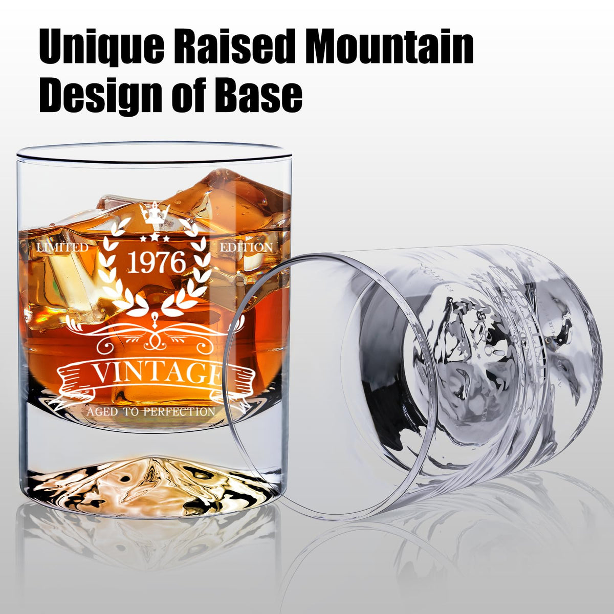 LUXULISH engraved 12oz whiskey glass for milestone celebrations.
