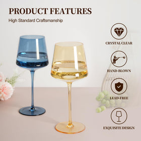 LUXULISH lead free crystal glasses with clear, bright appearance