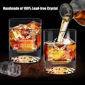 Luxulish raised mountain base design deepens whiskey reflections.