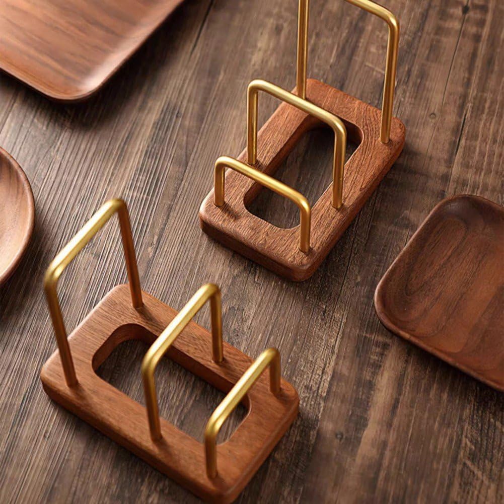 Luxylei two-slot cutting-board organizer fits most board sizes.