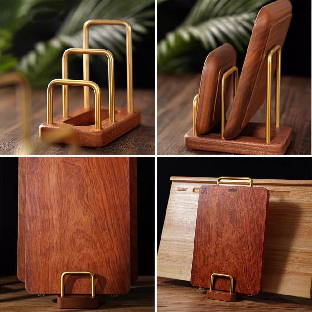 Luxylei durable wood-metal construction elevates counter organization.