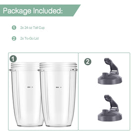 LVAINIT 24oz cup with two to-go lids for easy transport.