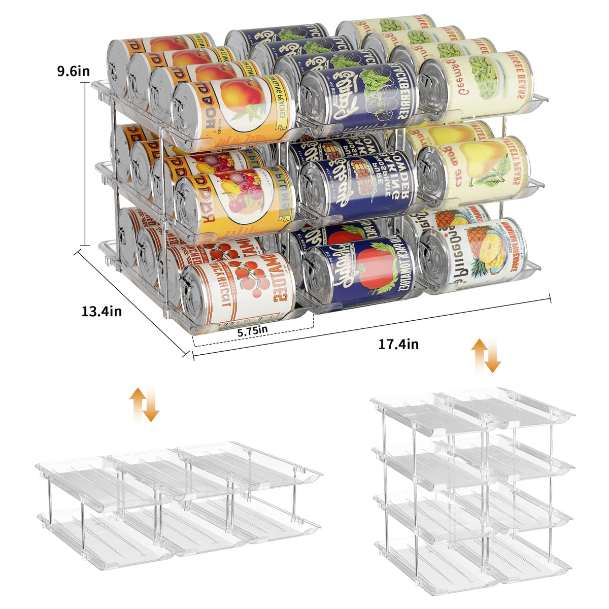 LXLXXL Interlocking trays demonstrate flexible layout in a pantry setup.