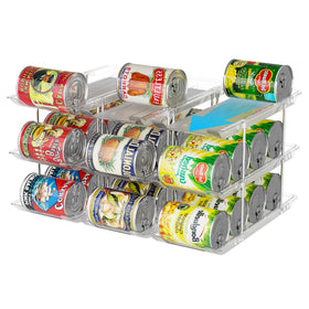 LXLXXL Can Organizer rolling dispenser for pantry keeps cans easily accessible.