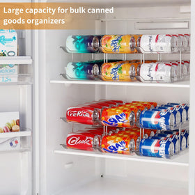 LXLXXL Three-tier design optimizes vertical cabinet space for cans.