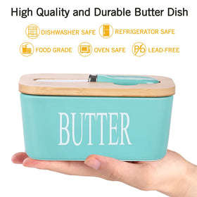 Lxmons bamboo lid with sealing ring preserves freshness and blocks fridge odors.