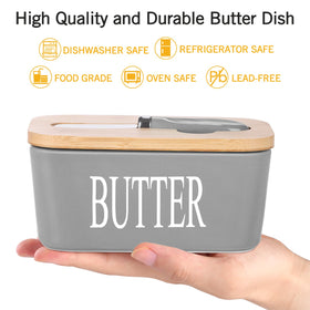 Lxmons butter dish sealing ring close-up blocks fridge odors.