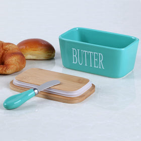 Lxmons fits two sticks of butter with bamboo lid for freshness.