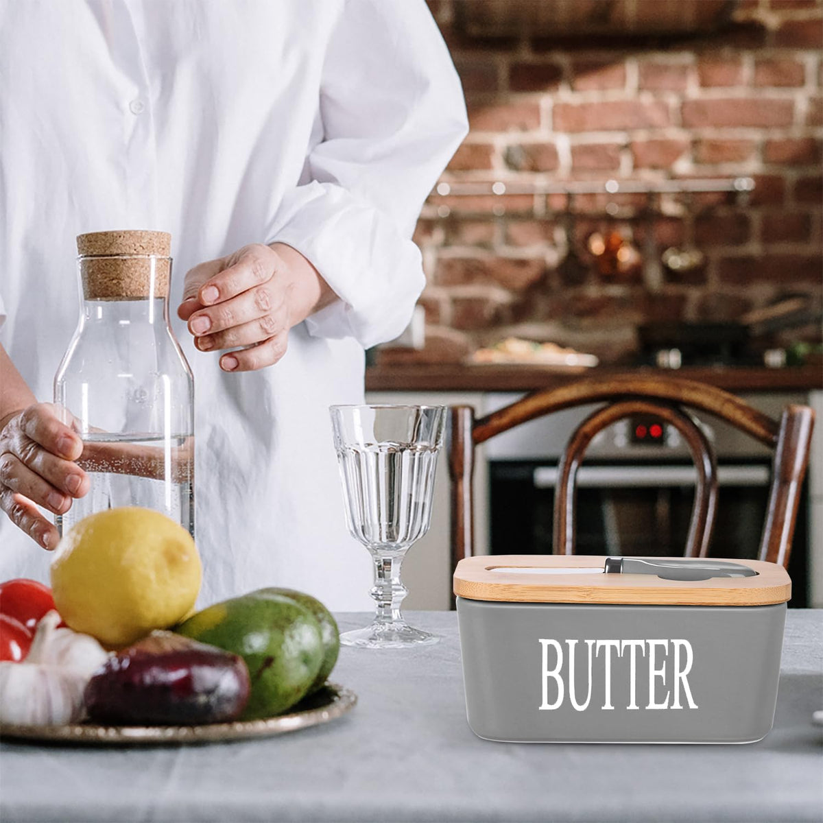 Lxmons porcelain butter dish is chip-resistant for daily use.