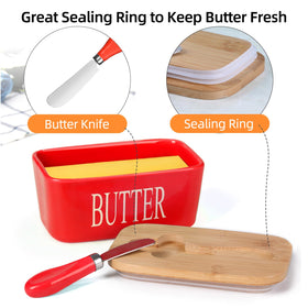 Lxmons stainless steel butter knife included for easy spreading