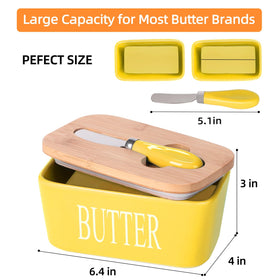 Lxmons butter dish wide capacity suitable for multiple sticks.