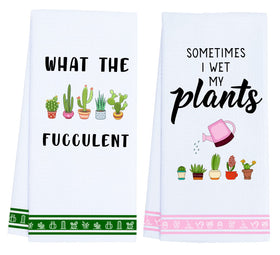 LXOMILL plant lover kitchen towel absorbs spills quickly in the kitchen.