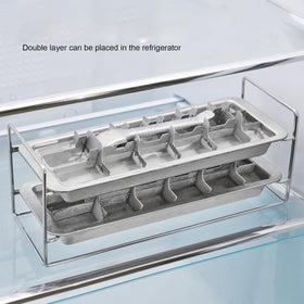 Lycss 3-row ice tray speeds up cube production for gatherings.