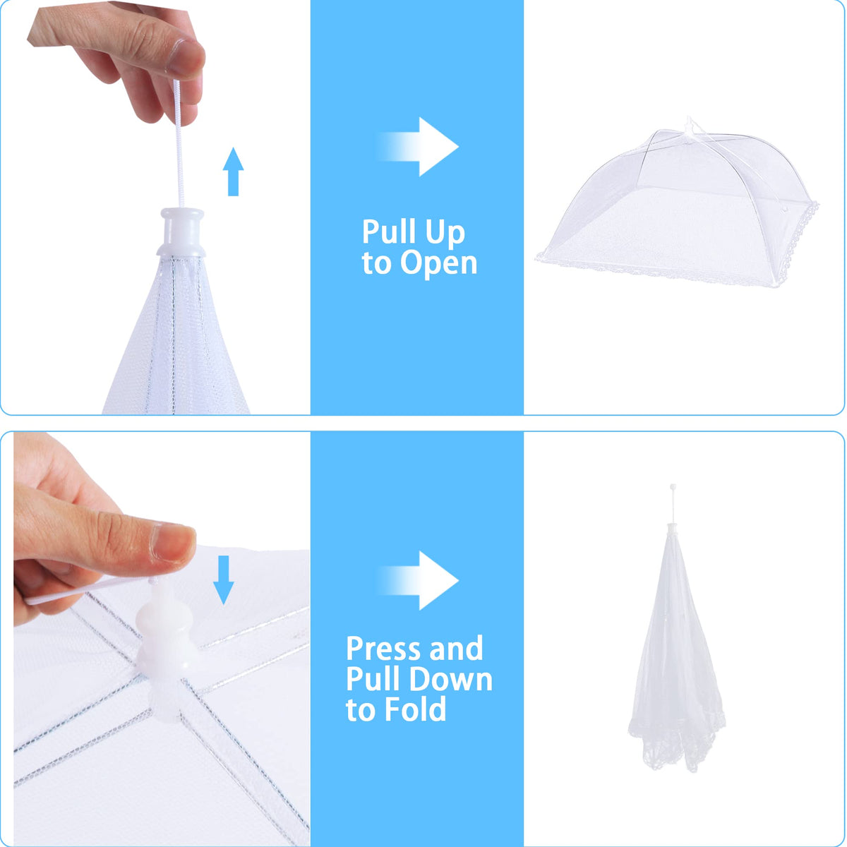 LYDTICK pop-up mesh cover ready for outdoor use