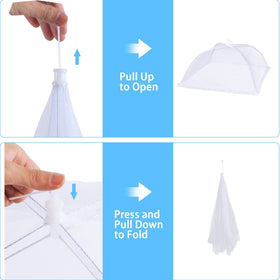 LYDTICK pop-up mesh cover ready for outdoor use