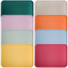 Lyellfe 8-pack colorful rectangular trays for quick-service dining